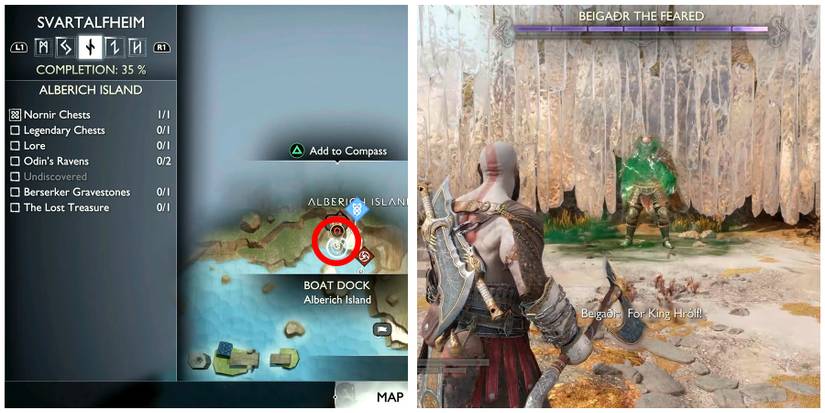 beigadr the feared location in god of war ragnarok