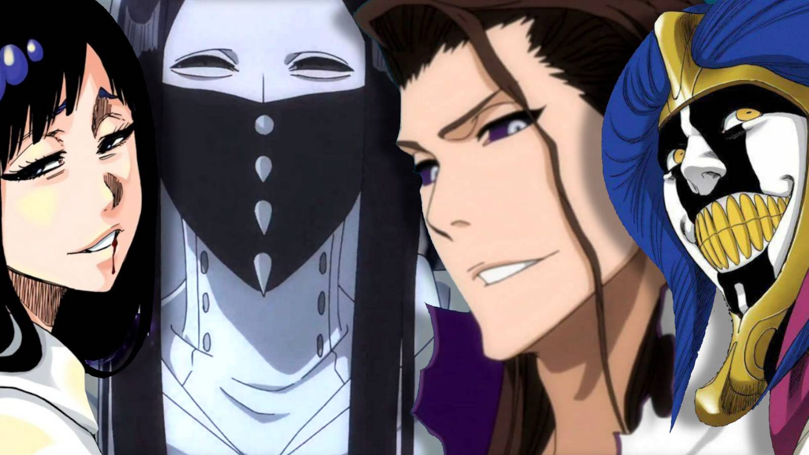 Bleach Ruthless Characters Mayuri, Aizen, Giselle and As Nodt
