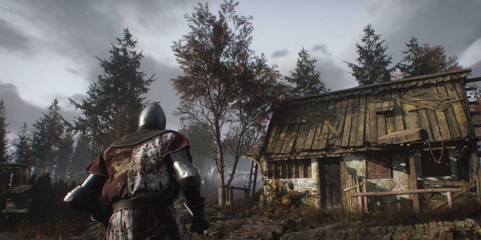 A knight approaches a house in Blight: Survival