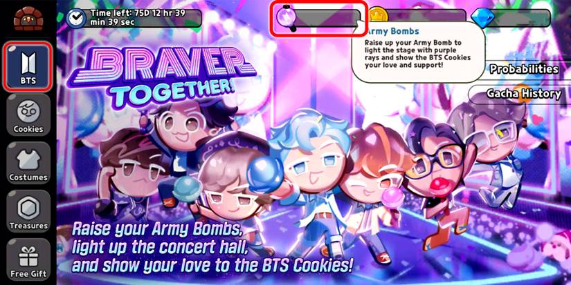bts gacha and army bombs in cookie run kingdom