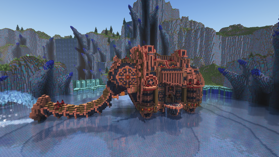 Zora's Domain from The Legend of Zelda: Breath of the Wild on Minecraft