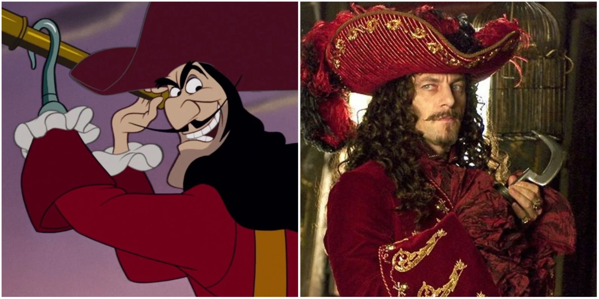 Captain Hook in Disney's Peter Pan and the 2003 film
