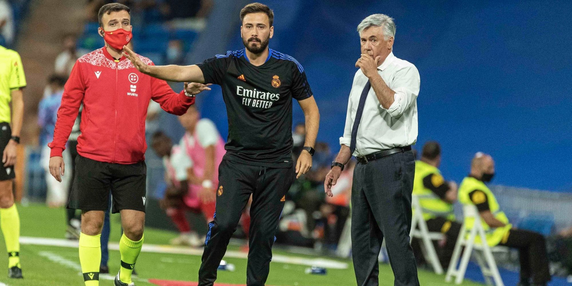 Carlo Ancelotti and his son Davide Ancelotti manage Real Madrid