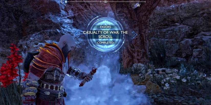 casualty of war the scroll favor in god of war ragnarok