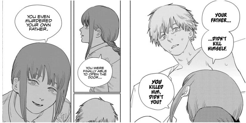 Manga panels from Chainsaw Man.