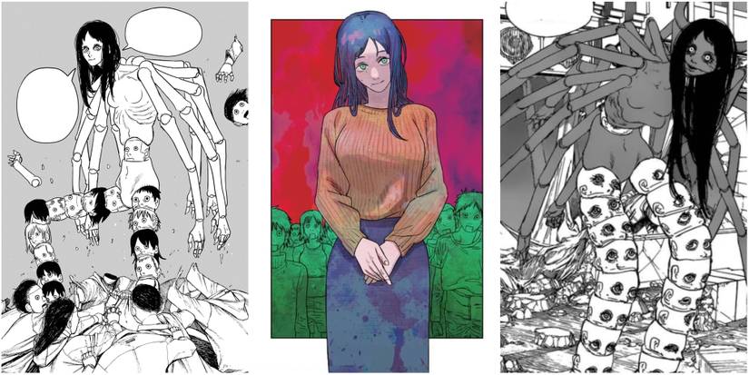 Santa Claus from Chainsaw Man in various forms.