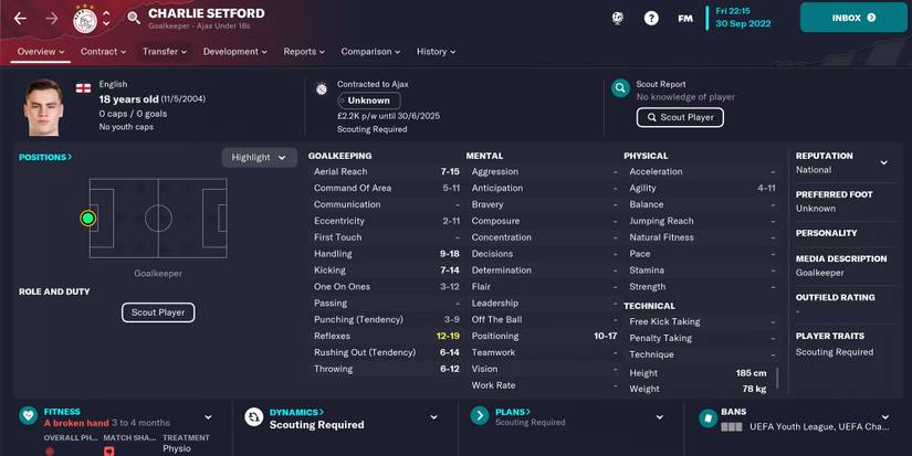 Charlie Setford In Football Manager 23 fixed