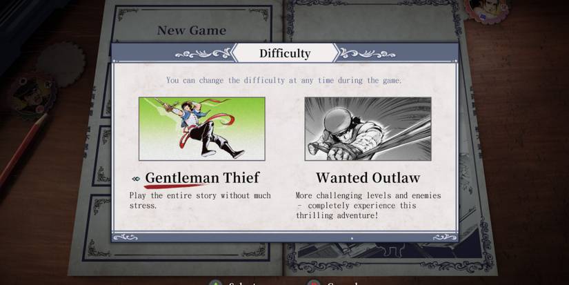 choosing a difficulty option in the legend of tianding