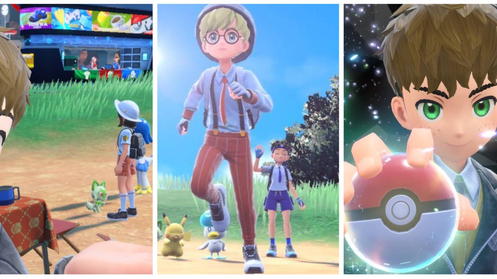 multiple trainers playing together in paldea