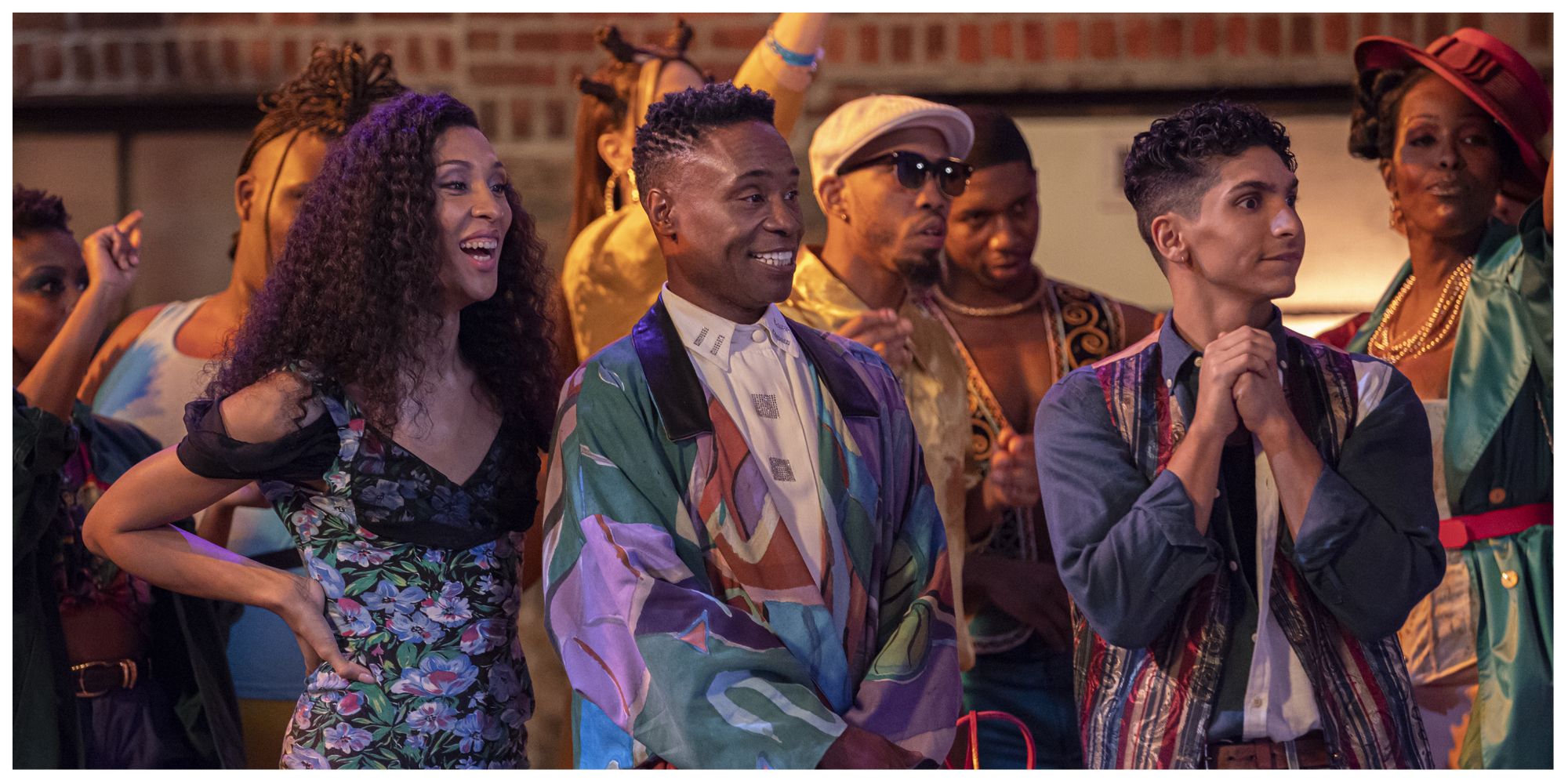 Main characters from Pose laughing and celebrating together