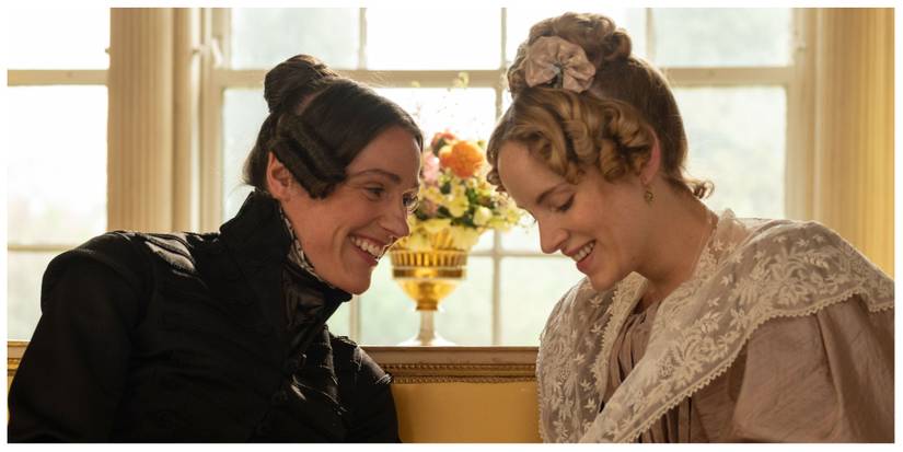 Anne Lister laughing with Ann Walker at the Walker residence 
