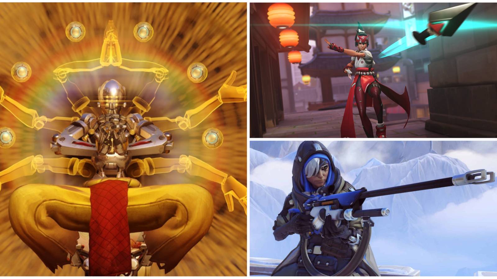 Overwatch 2, Kiriko, Zenyatta, Ana, featured image