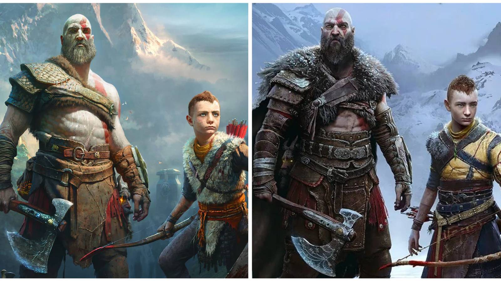 god of war 2018 poster and god of war ragnarok poster