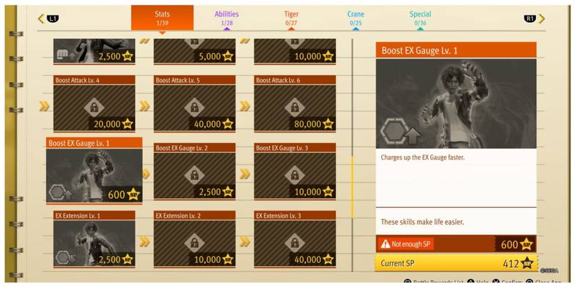 Lost Judgment Skill Page