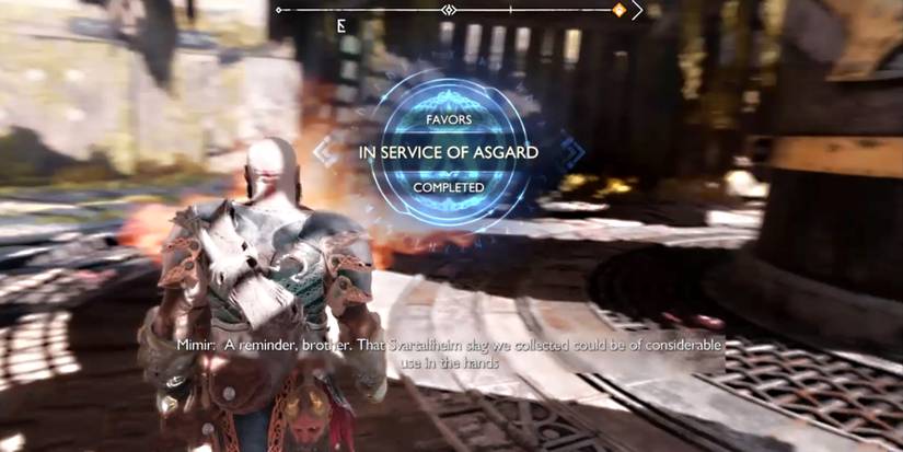 completing in service of asgard in god of war ragnarok