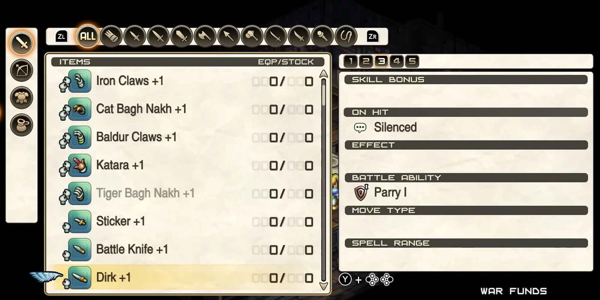 Checking the extra bonuses given by crafting in Tactics Ogre Reborn