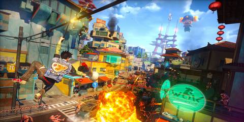 The Crowbar Zipline in Sunset Overdrive