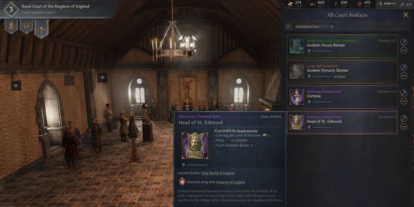 Head of St. Edmund artifact in Crusader Kings 3