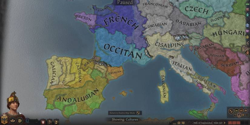 Crusader Kings 3 culture map in 1066