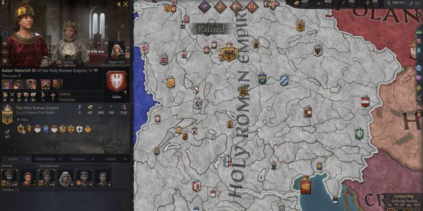 Crusader Kings 3 heraldry on the map