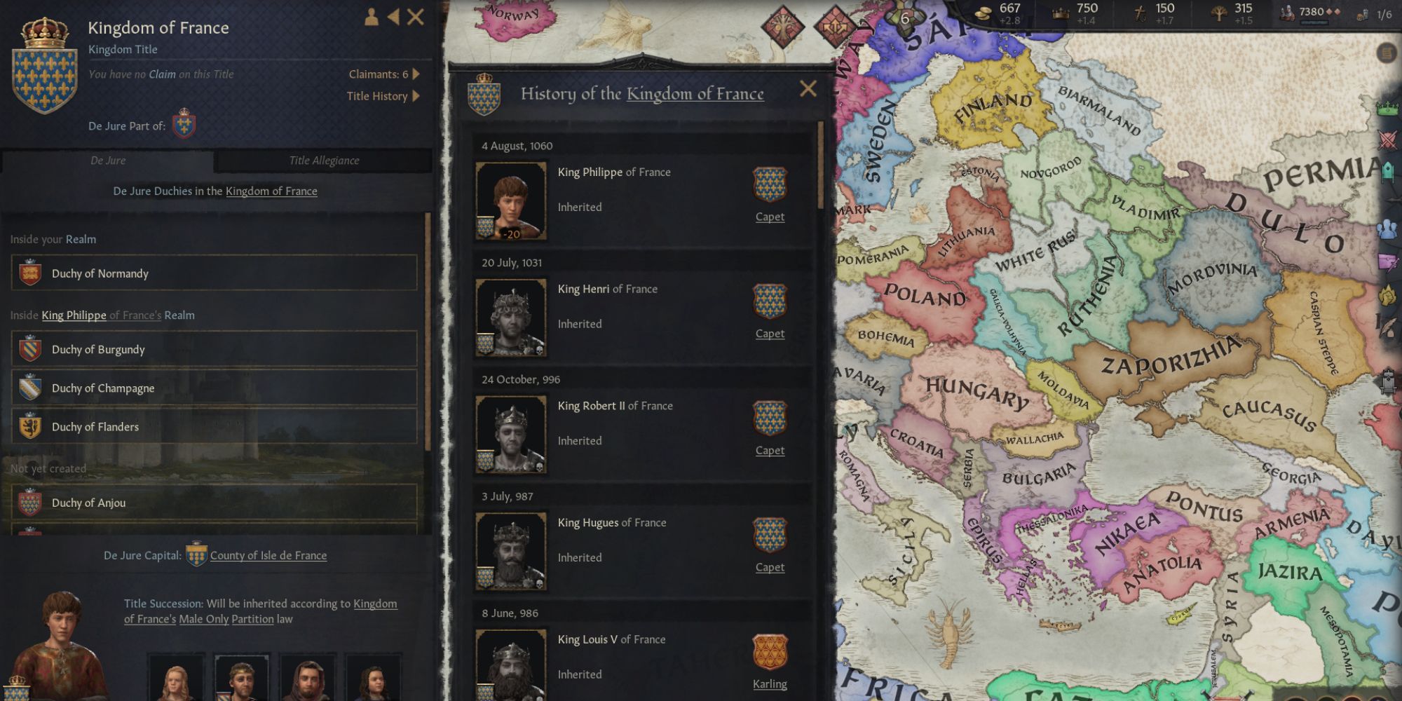 How to see Title History in Crusader Kings 3