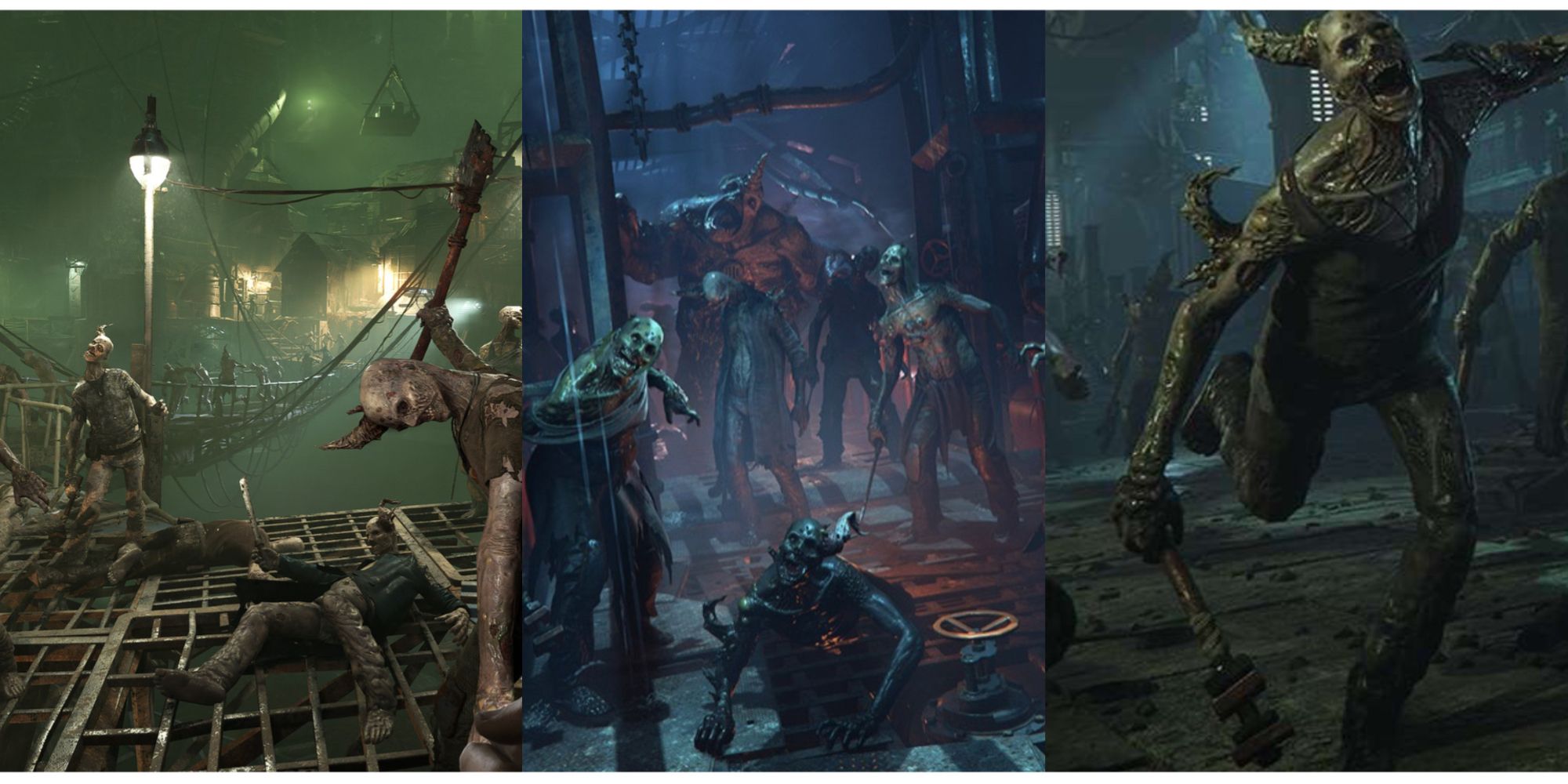 split image of the Chaos-corrupted in Warhammer 40,000: Darktide