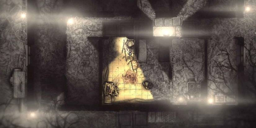 darkwood player entering a house