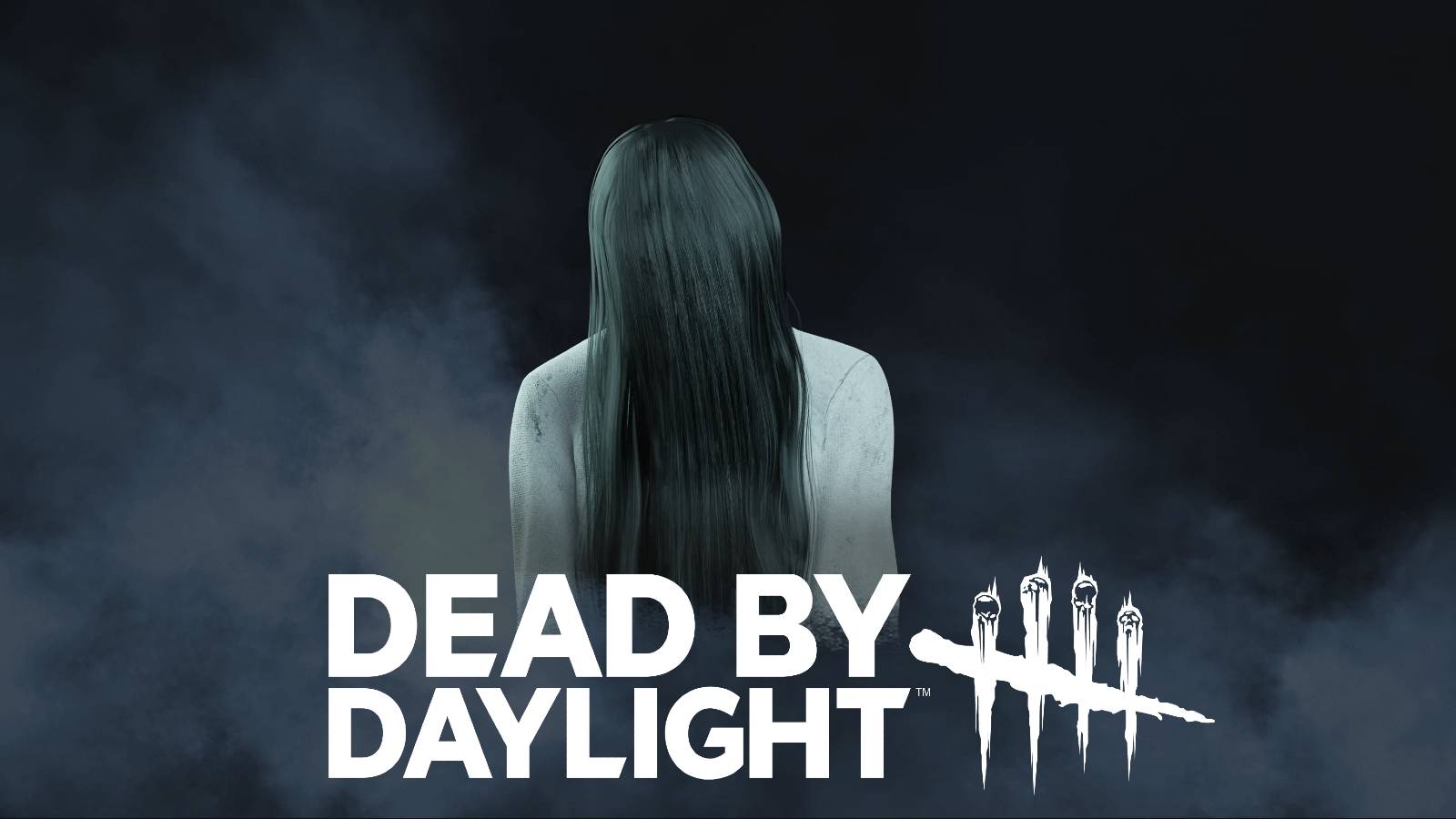dead by daylight logo sadako the onryo fog background