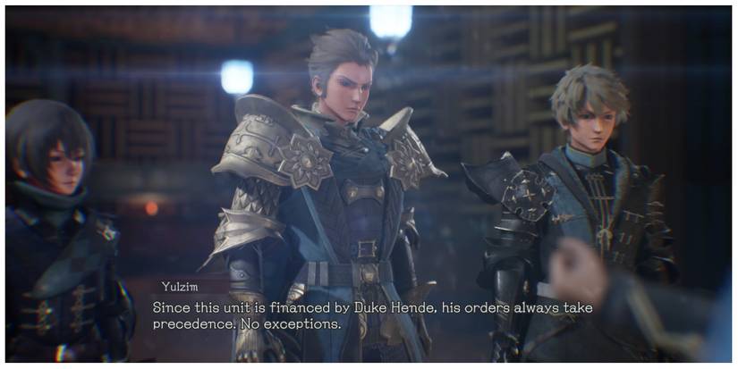 Adrias with Fredret and Izelair in The DioField Chronicle