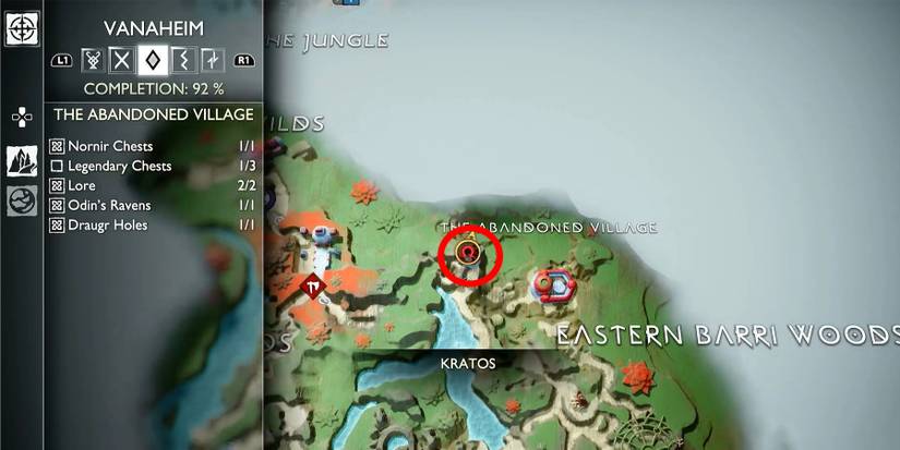 draugr hole location in the abandoned village in god of war ragnarok