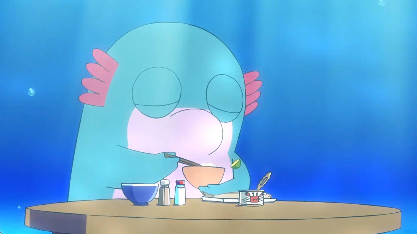 E7 Pool Spirit eating a meal