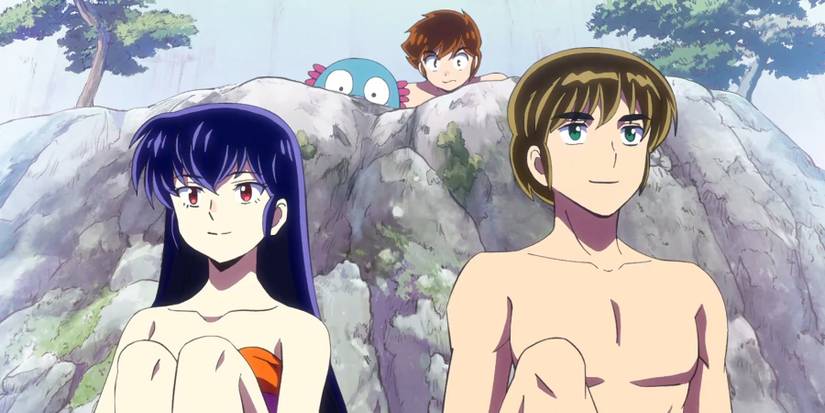 E7 Ataru and the pool demon peeping on Sakura and Tsubame