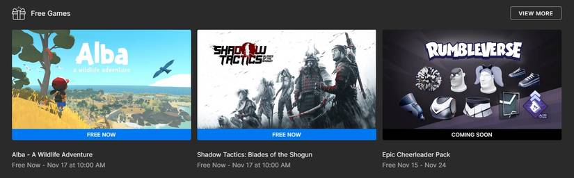 epic games store free games for november 2022