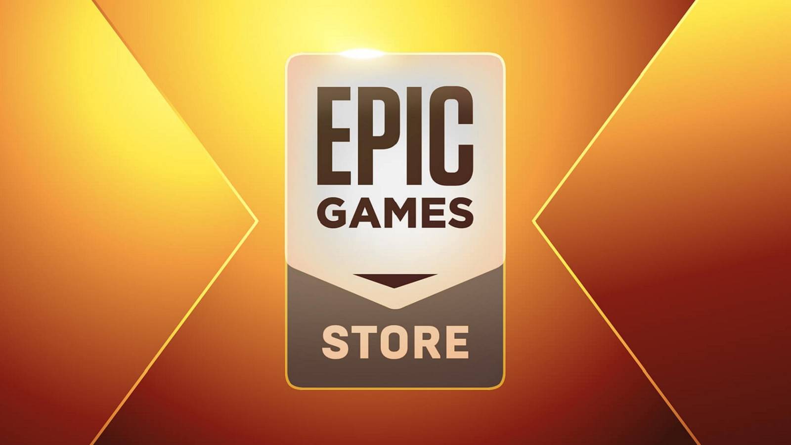 epic games store logo with gold background
