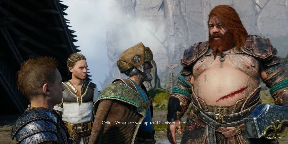 atreus, heimdel, odin and thor