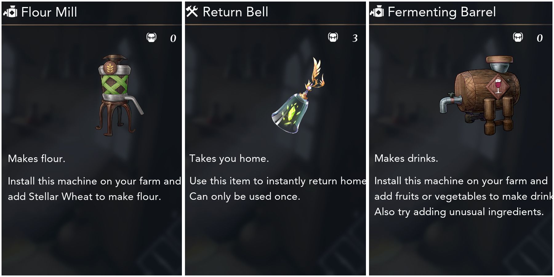 essential items you will need in harvestella