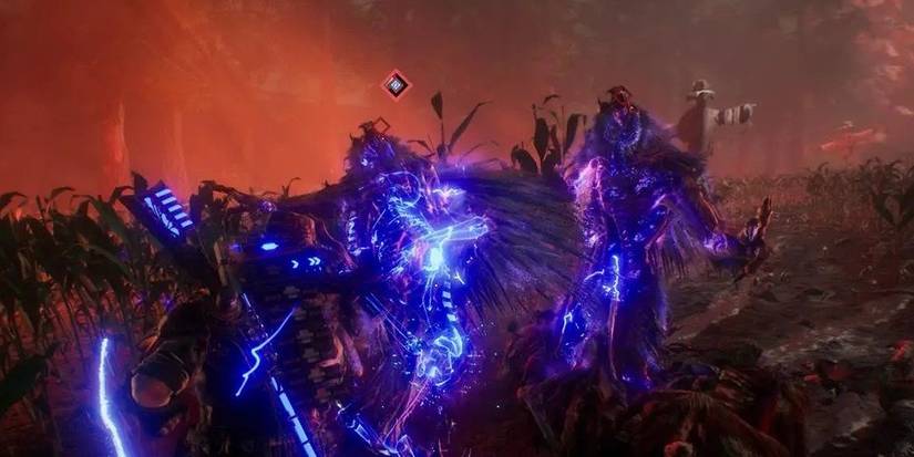 evil west player using x bow at close range 