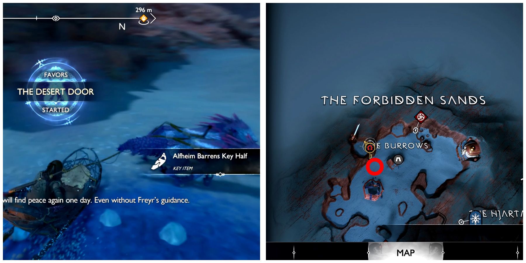 God Of War Ragnarok The Desert Door Favor Guide (Alfheim Barrens Keys Location)