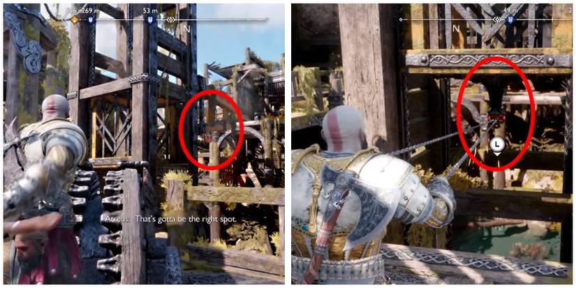 first phase of the puzzle to reach the second rig in god of war ragnarok