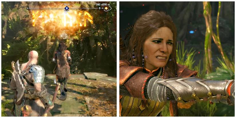 freya tries to pull the sword in god of war ragnarok