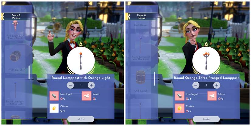 furniture that needs citrine in disney dreamlight valley