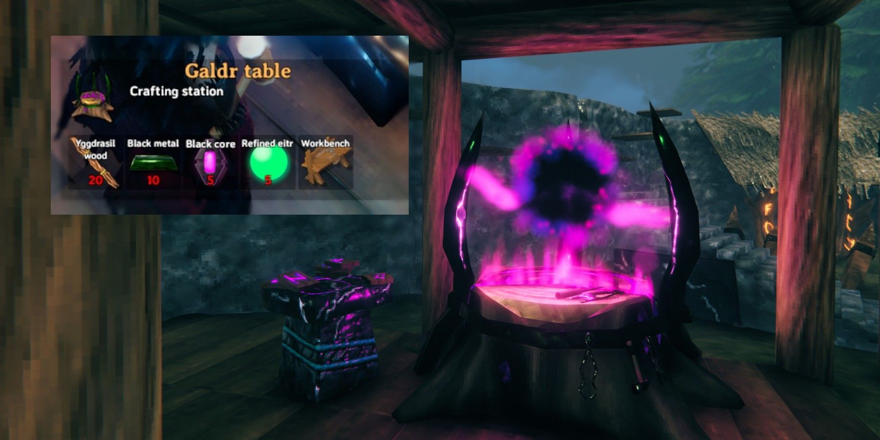 galdr table and recipe valheim