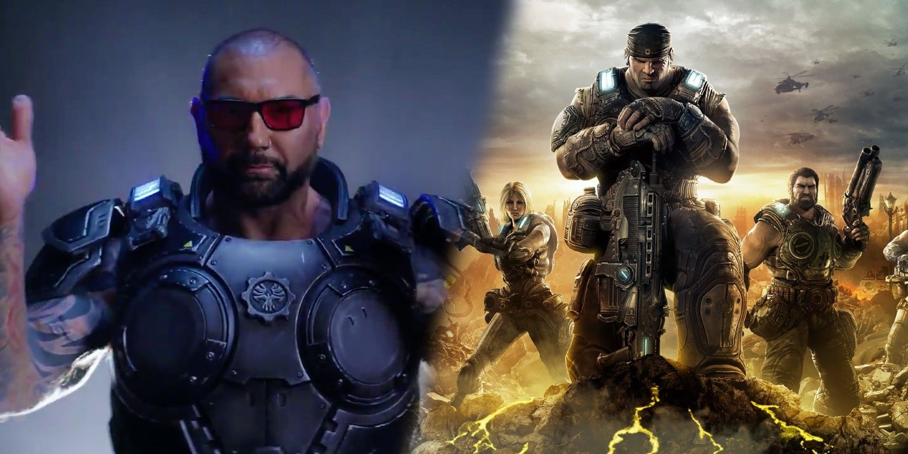 Dave Bautista posta vídeo com armadura de Gears of War: 'Não posso