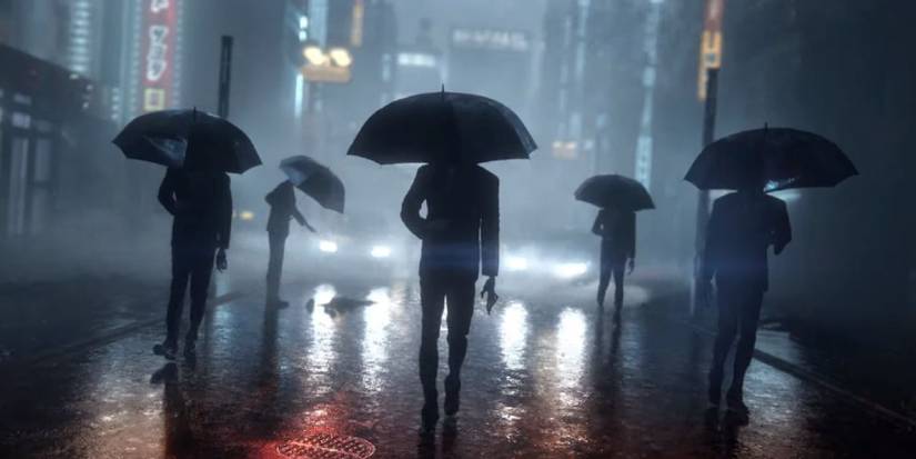 A promotional image from the 2022 video game Ghostwire: Tokyo.