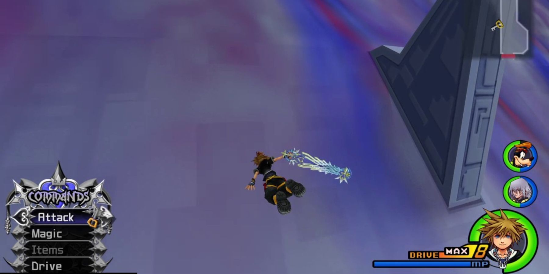 Sora glides in Kingdom Hearts 2