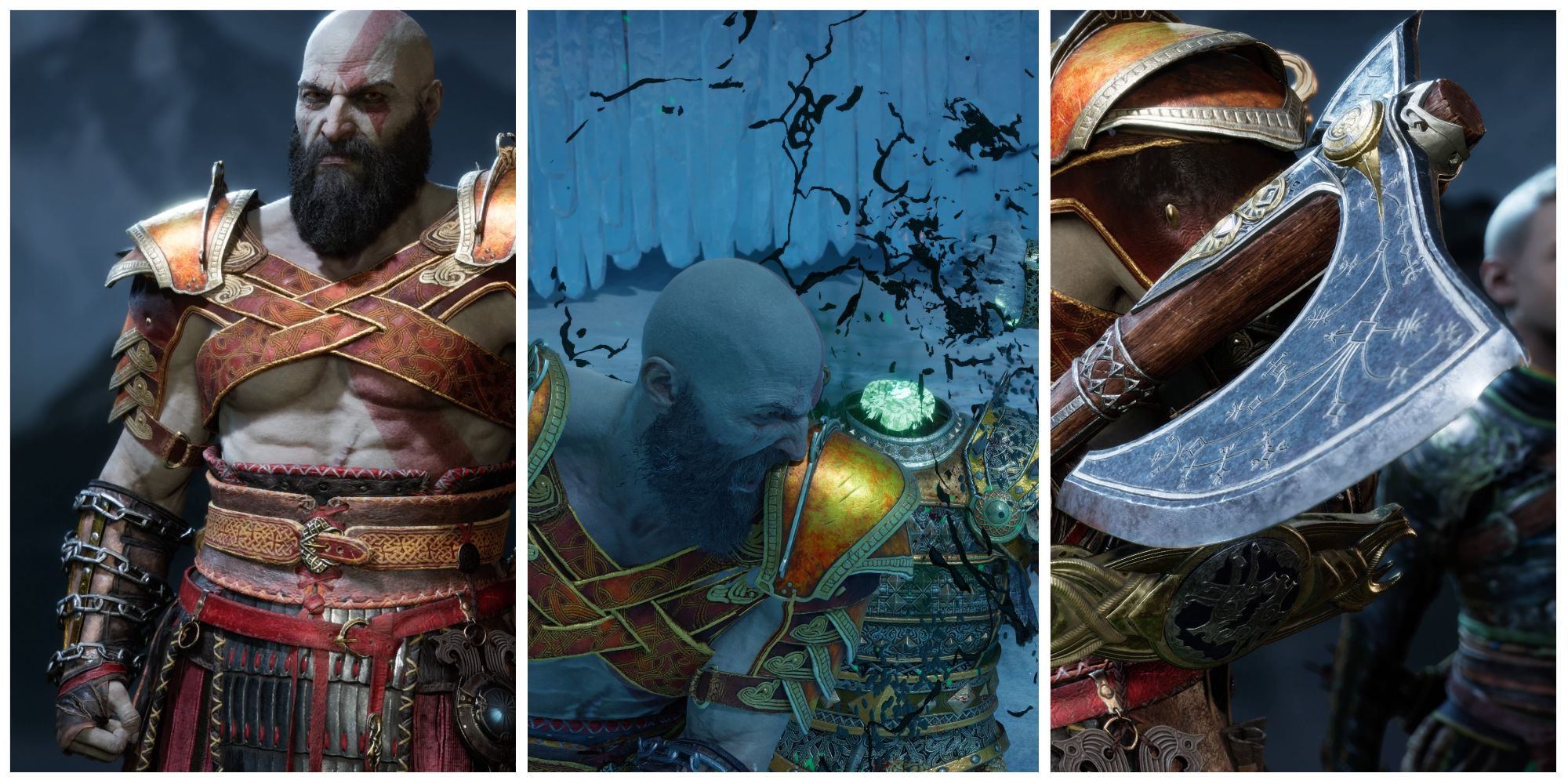 kratos with leviathan axe in god of war ragnarok 