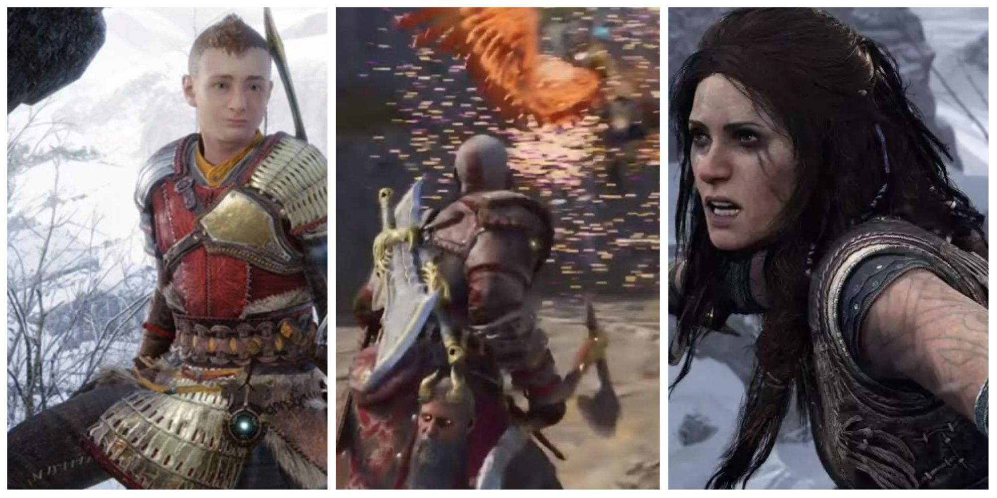 kratos and atreus vs freya in god of war ragnarok