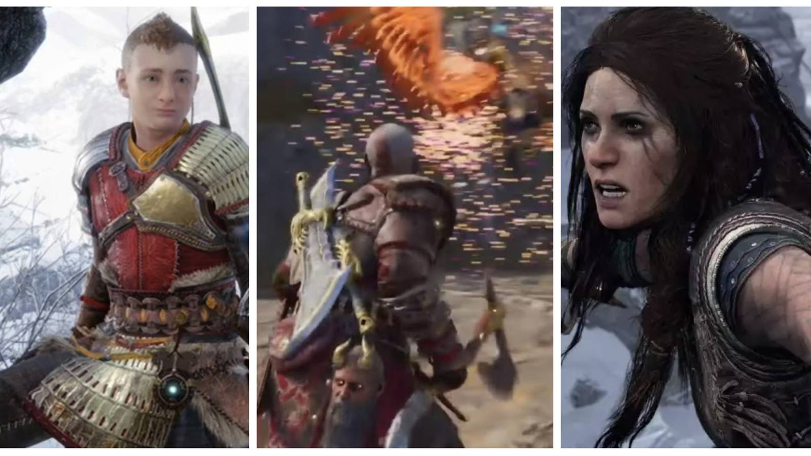 kratos and atreus vs freya in god of war ragnarok