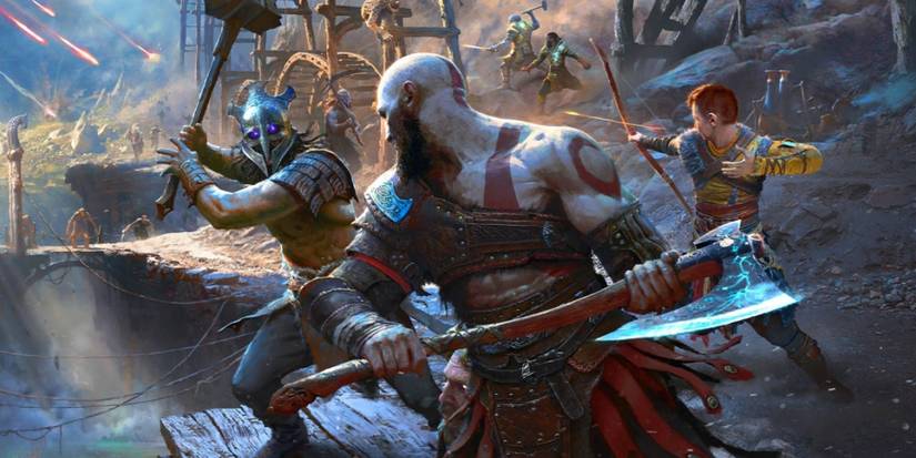 god of war ragnarok combat dynamic environment arena traversal grapple jump