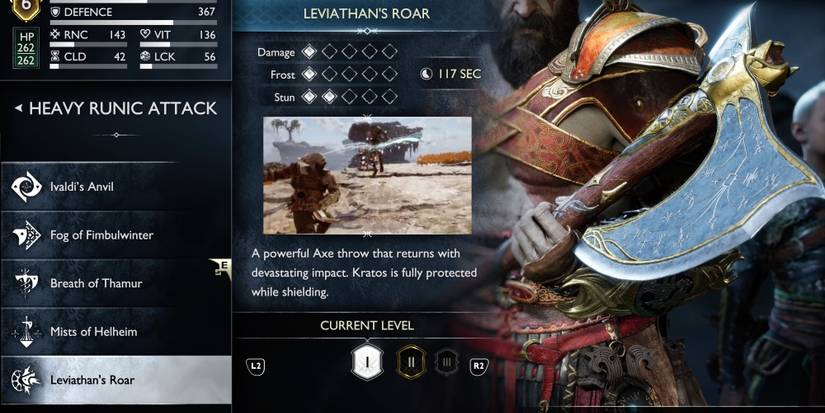 god of war ragnarok heavy runic attack leviathan's roar